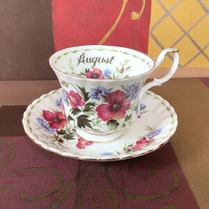 Royal Albert August Poppy Teacup And Saucer